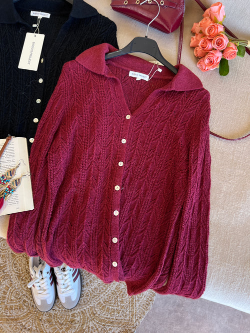 Cardigan col v
